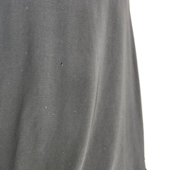 Y2K Byer Black Red Halter Ruched Waist A-Line Midi Dress V Neck Vampirecore L - Picture 4 of 10